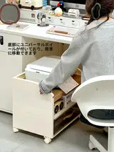 移動式 フロアプリンター収納ラック【引き出し付き・デスク用・収納シェルフ】