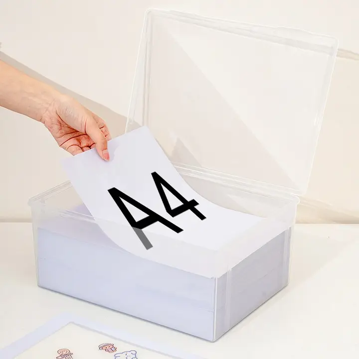 A4用紙 収納ボックス 家庭用 透明 素材 書類整理