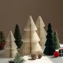 クリスマスツリー装飾品【卓上用・折り紙風デザイン】