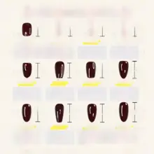 手描きデザインのマット仕上げネイルチップ【秋冬用・高級感あるファッション】（セットアップ対応）