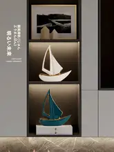 一帆風順の帆船オブジェ【高級感のあるインテリア・リビングやオフィスに最適】