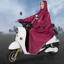 女性用 フード付きロングレインコート【全身防風・バイク用・厚手】