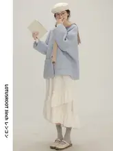 冬にぴったりのロマンティックなデザイン！杏色の不規則な半身スカート【スタイリッシュ・細見え・プレミアム素材】