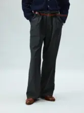 ヴィンテージストライプのストレートパンツ【シンプルデザイン・フォーマル用】