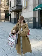 女性用ダブルフェイスウールコート【ドールカラー・ルーズフィット・秋冬用】
