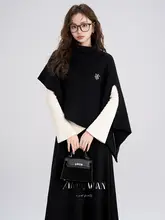 夏にぴったり！韓国風コットンニットケープカーディガン【ゆったりシルエット・秋冬用・おしゃれなスタイル】（セットアップ対応）