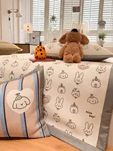 子供用カートンデザイン冷感マット【洗える・夏用・アイスシルク・紐付き】（セットアップ対応）