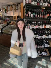 秋冬用 高級感のあるエコファー女性用ショートコート【保温・毛羽立ち・スタイリッシュ】