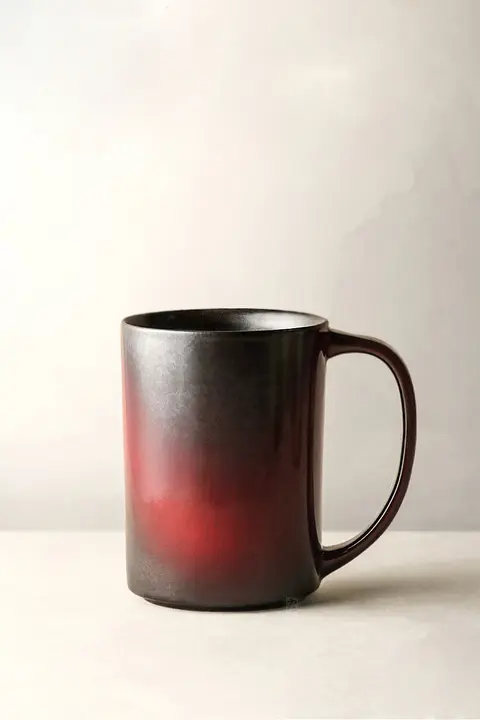 手作り粗陶製マグカップ【レトロデザイン・大容量・オフィス・家庭用】