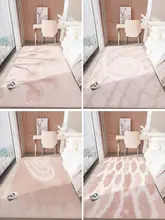 高級感あるクリーム色のベッドサイドラグ【汚れに強い・擬似ウール素材】