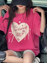 夏用 半袖Tシャツ【女児用・ルーズフィット・流れるリボンデザイン】