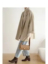 秋冬用 ウールダブルフェイスコート【女性用・ルーズフィット・小柄対応】