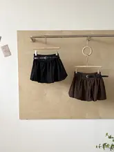フランス風レトロデザインの無地ウエストゴム半身スカート【優しい印象・Aライン】（セットアップ対応）