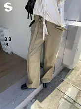 秋冬向けクラシックデザインのレディースワイドパンツ【カーゴスタイル・カジュアル】
