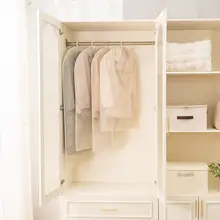 通気性のあるオーガンジー衣服カバー【透明・全封閉ファスナー・ハンガー掛け式】