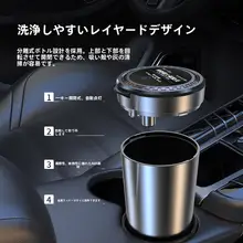 アルミ内蔵の車用灰皿【夜光機能・多機能デザイン】
