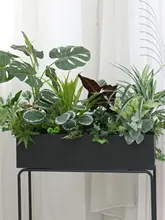 フェイク植物 フラワーボックス 屋外使用 緑化用 セット