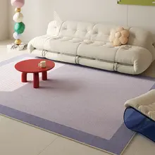 リビングラグ ブルー クリーム色 ドーパミンカラー 上品 お手入れ簡単 ソファ用 インスタ映え「RUG」