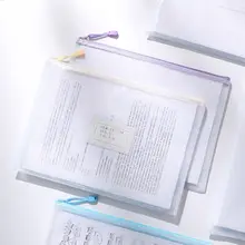 A4サイズ透明防水ファイルバッグ【学生用・科目別収納・メッシュジッパーポケット】