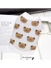 印刷されたパンダ柄犬服【秋冬用・厚手のセーター・保温・小型犬用】