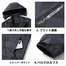 迷彩デザインのメンズ春秋用カジュアルジャケット【防風・防水・アウトドア対応】