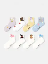 可愛いカートゥーンデザインのレディース薄手ショートソックス【夏用・浅口タイプ】