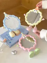 可愛いデザインの卓上化粧鏡【持ち運び便利・HD映像・スタンド式】