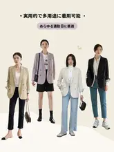 春秋用 レディースショートジャケット【ゆったりとしたデザイン・カジュアル・高級感】