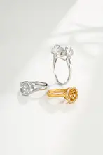 925純銀製DIY用リング托【蜜ろう・琥珀・トルコ石・パール用】