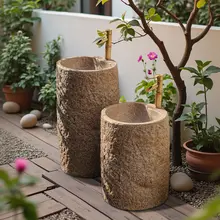 アウトドア用擬石洗面器【ガーデン用・立柱タイプ】