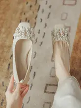 粗いヒールのレディースシューズ【国風・チーパオやマミンスカートに合う・結婚式用・新婦・伴娘用】