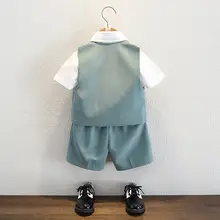 フォーマルスーツ キッズ ボーイズ 2点セット 夏用 誕生日 発表会 舞台 パーティー