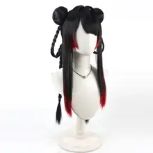 黒色ウィッグ【虚拟主播コスプレ・デザインスタイル】