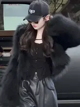 秋冬用ファーインナー付き不規則短丈Tシャツ【韓国風・おしゃれ女子向け】