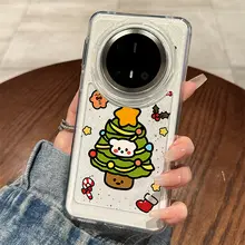Huawei Mate 70 Pro 用 スマホケース【クリスマスツリー・かわいい犬・カートゥーンデザイン・個性的・男女兼用】