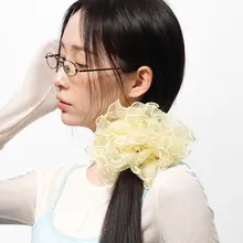 韓国風ドット柄ヘアゴム【透け感・夏にぴったり】