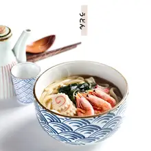 厚手の日本製陶器ラーメンボウル【創意デザイン・うどん・業務用】