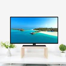 天然木製 テレビ用モニター台【収納スペース付き・オーディオ機器置きラック・高置きタイプ】