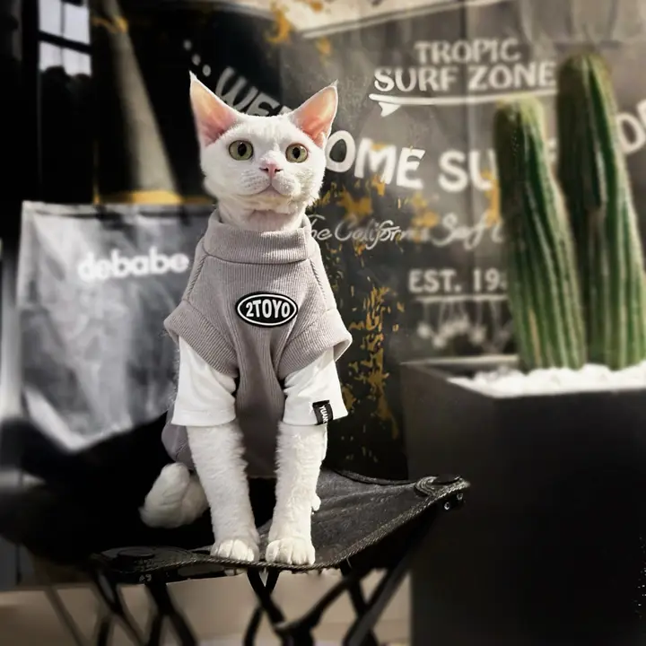 Y·H 冬用加厚保暖猫デザイン長袖シャツ【トレンド・重ね着風】