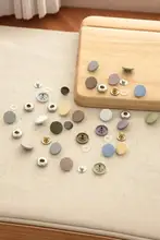 平面金属製スナップボタン【DIY・穴あけ不要・ハンドメイド用】