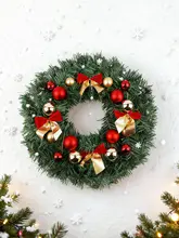 クリスマスリース ウォールデコ ドアハンガー 壁掛け リビング インテリア ギフト 飾り付け