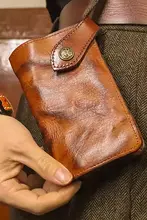 本革製 長財布【レトロなシワ加工・カード収納・シンプルデザイン】