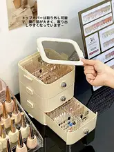 大容量デスクトップネイル収納ボックス【引き出し式・防塵・化粧台用】