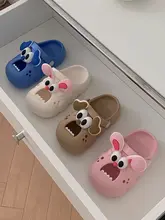 かわいいカートゥーンデザインの子供用サンダル【小さなウサギと犬・夏用・穴あけ不要】