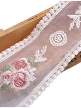 カラフル刺繍レース装飾生地【DIY用・バッグや衣服の装飾に最適・カーテン用】