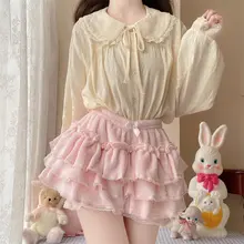 南瓜パンツ【ロリィタスタイル・フリル付き・秋冬用・裏起毛・安全パンツ】（セットアップ対応）