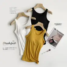 モーダル生地のブラトップ一体型キャミソール【ストライプ・夏用・スポーツ・外着】