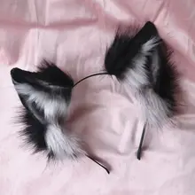 獣耳ヘアバンド【グレー＆ホワイトの狼・ブラックの狼・タマイズ可能】