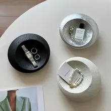 シンプルで上品！銀色の香り石トレイ【和風インテリア・玄関装飾用】