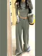 高身長向けのロングカジュアルスウェットパンツ【デザイン性・ゆったりドレープ・ワイドレッグ】